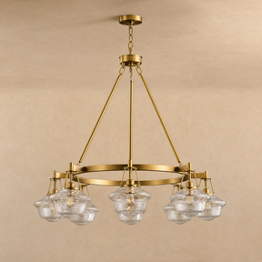 Bubble Glass 8-Light Round Pendant D1000