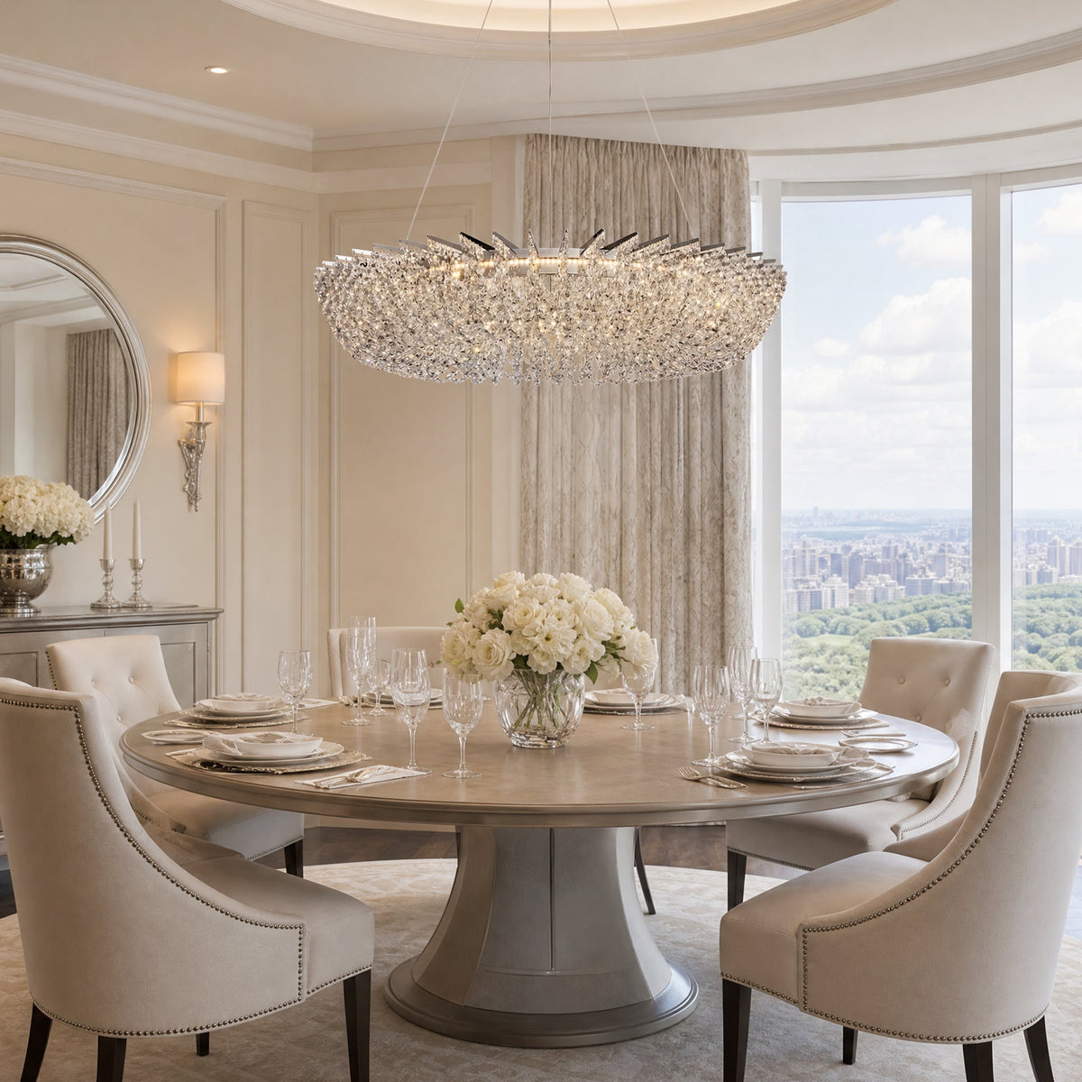 Stella Round Crystal Chandelier