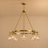 Bubble Glass 8-Light Round Pendant D1000