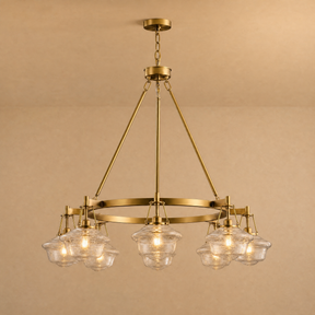 Bubble Glass 8-Light Round Pendant D1000