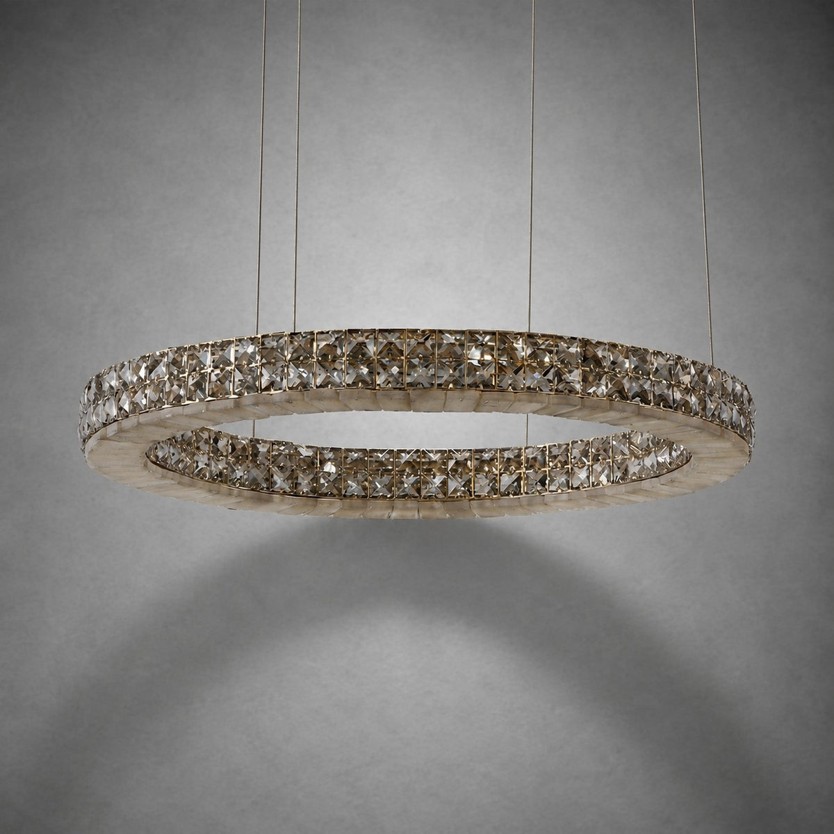 Vera Crystal and Alabaster Chandelier