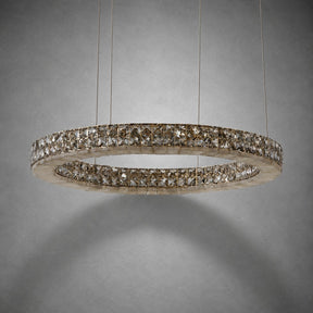 Vera Crystal and Alabaster Chandelier