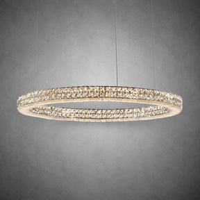 Vera Crystal and Alabaster Chandelier