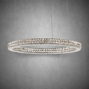 Vera Crystal and Alabaster Chandelier