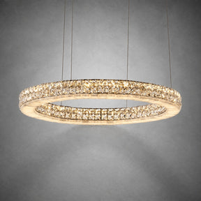 Vera Crystal and Alabaster Chandelier