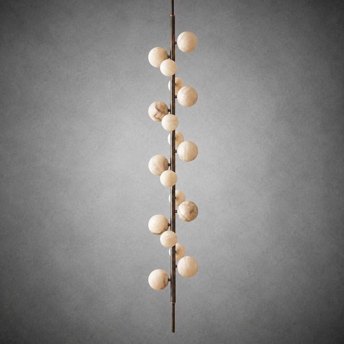Vertical Orb Cascade Alabaster Pendant Light