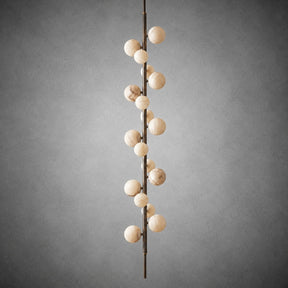 Vertical Orb Cascade Alabaster Pendant Light