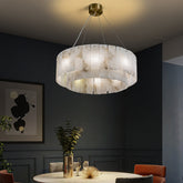 Victoria Alabaster Modern Round Chandelier