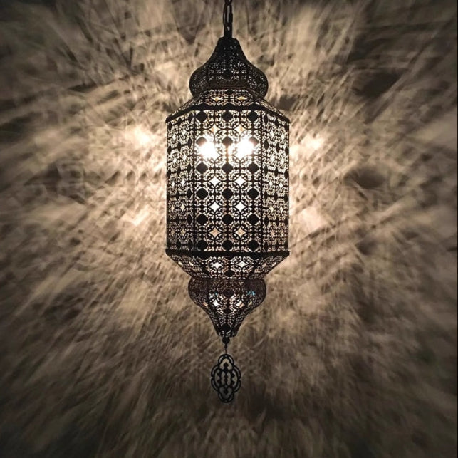 Vintage Characteristic Moroccan Hollow Carved Handmade Pendant Chandelier for Bedroom/Dining Room/Cafe/Hotel/Bar B&B
