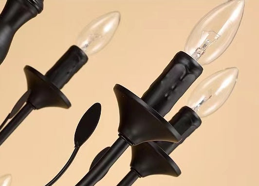Vintage Country Style Multi-layer Iron Electronic Candle Chandelier for Study / Living Room / Cafe