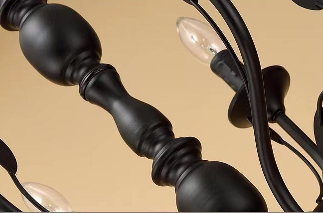 Vintage Country Style Multi-layer Iron Electronic Candle Chandelier for Study / Living Room / Cafe