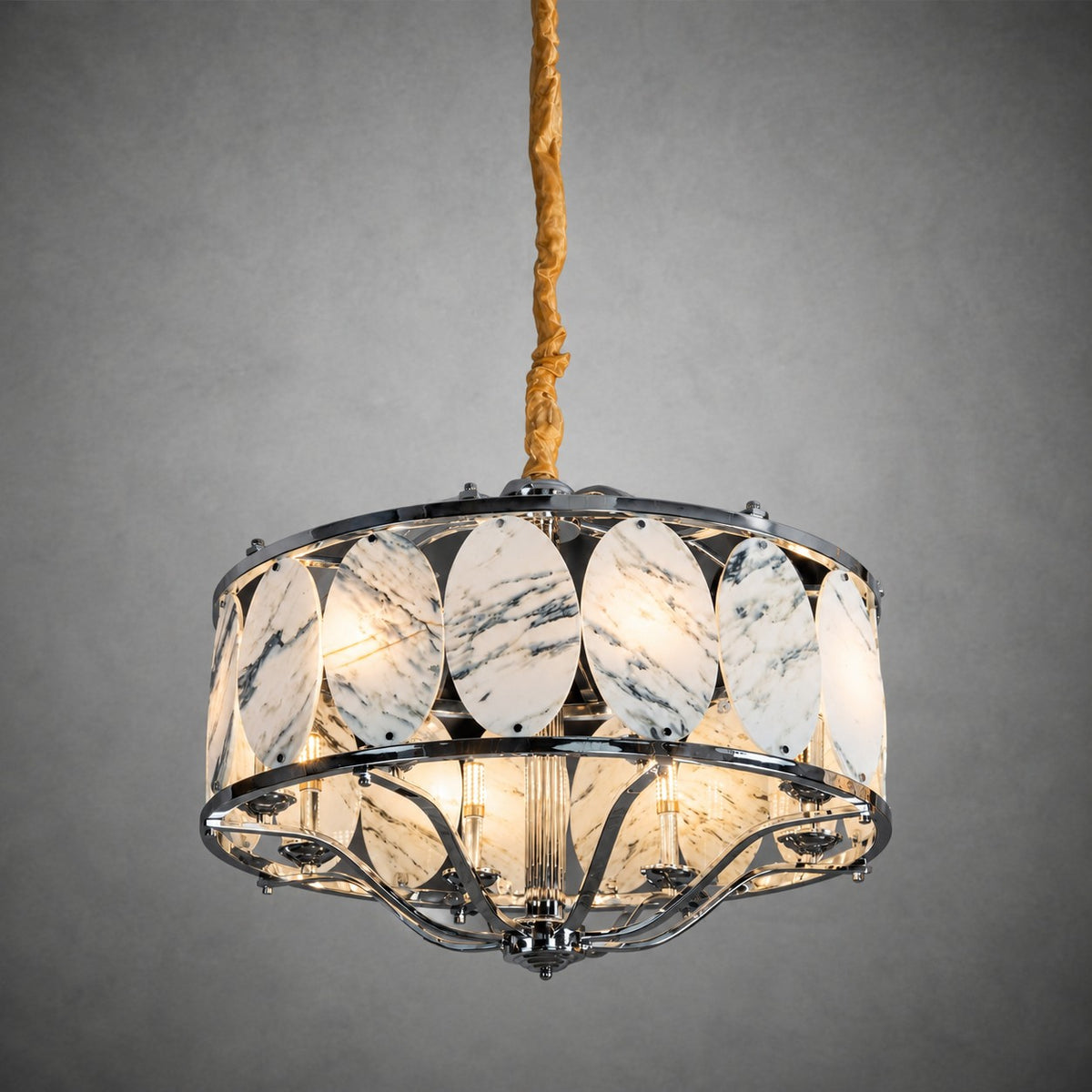 Vintage Lantern Luxury Stone Chandelier