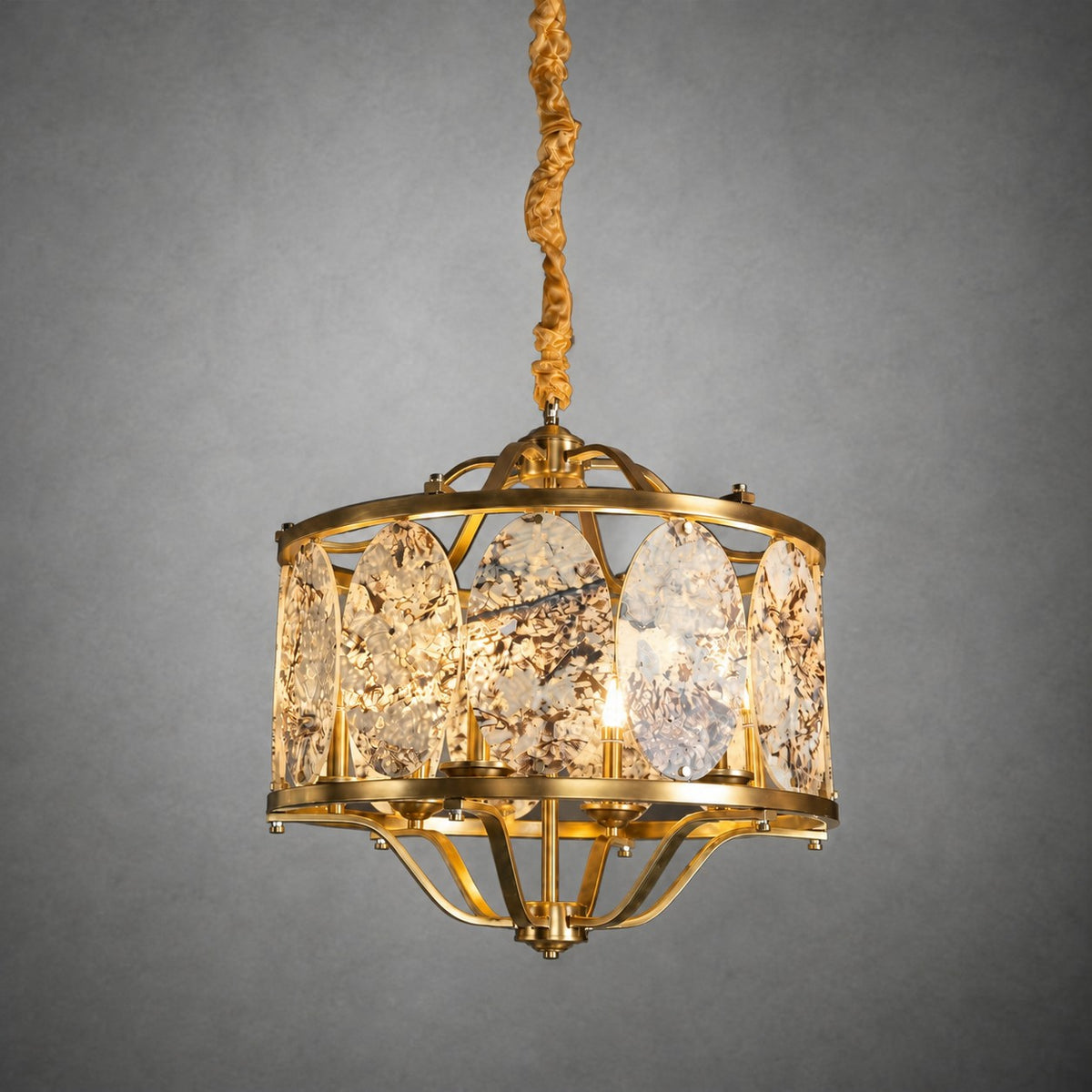 Vintage Lantern Luxury Stone Chandelier