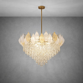 Vivienne Frosted Glass & Crystal Chandelier