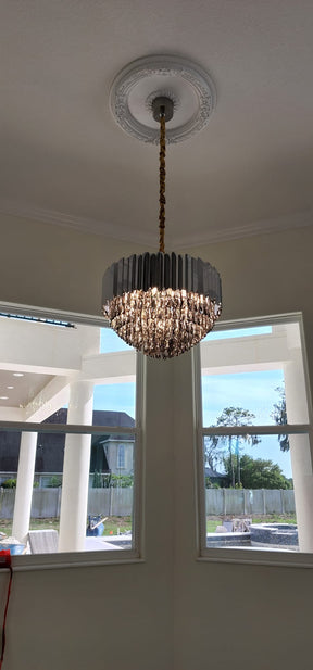 Walter Tiered Round Crystal Chandelier