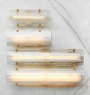 Willamette 28″ LED Clear Fluted Glass Wall Sconce