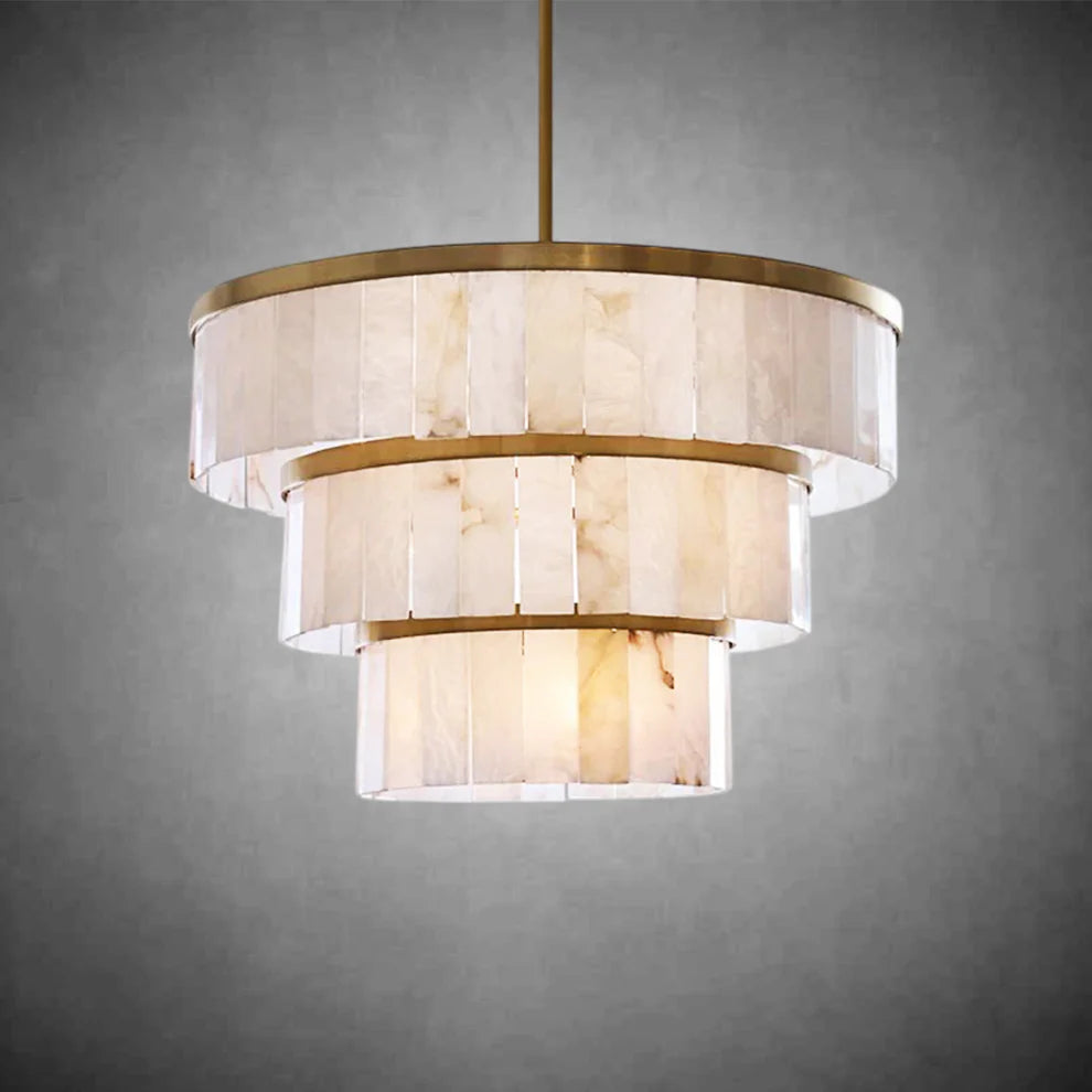 Windham Alabaster 3 Tier Chandelier
