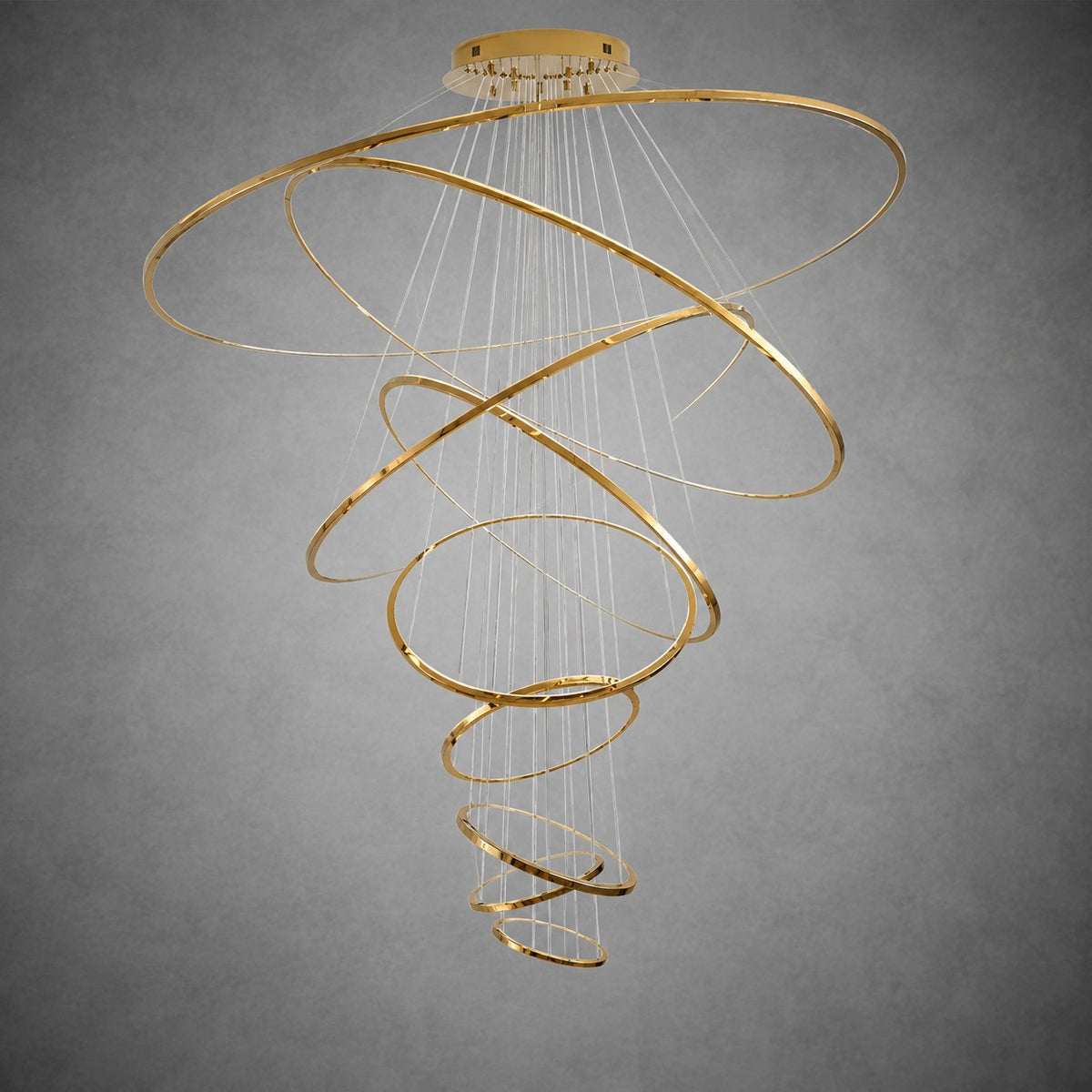 VL2160  Large Tiered Ring LED Foyer Chandelier
