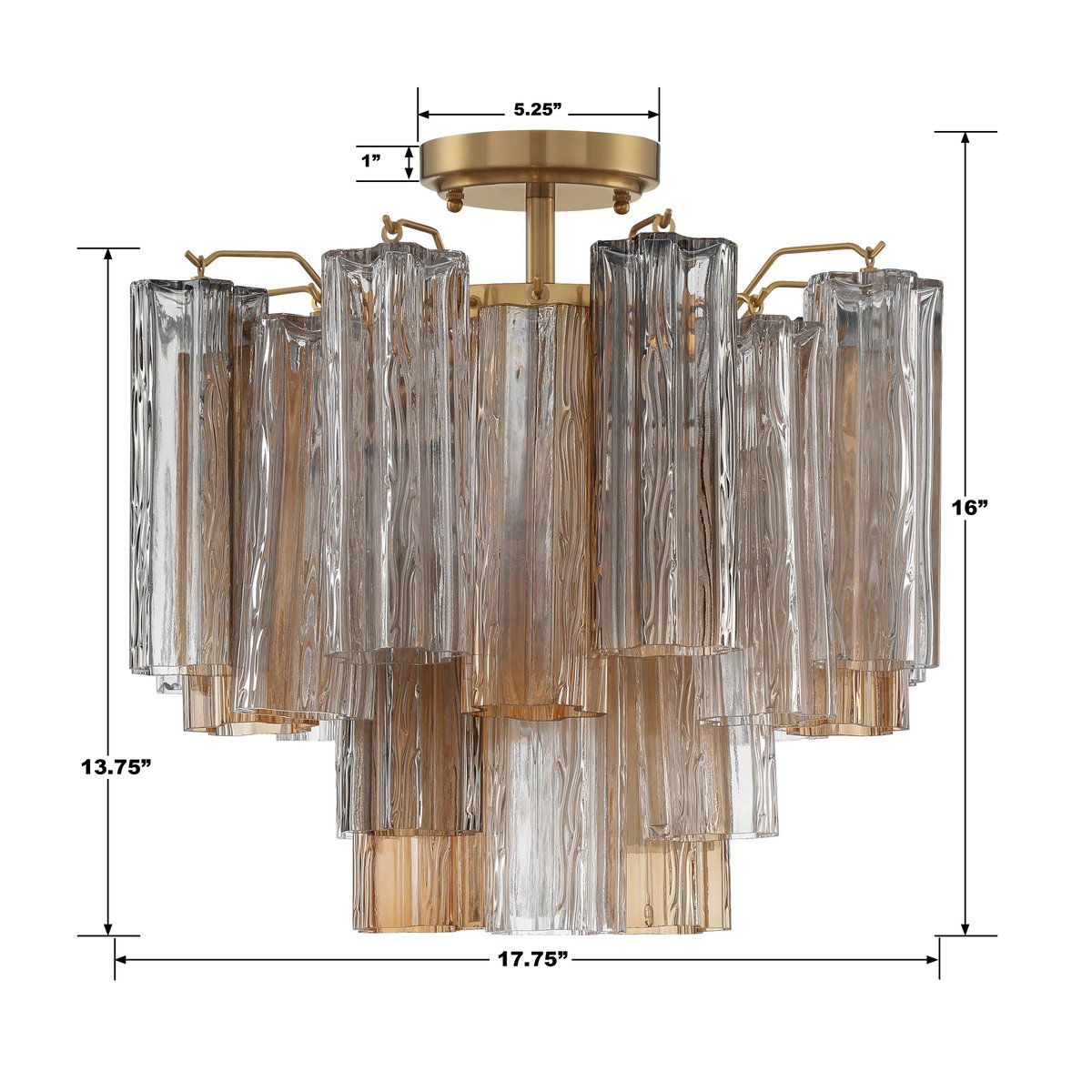 Addis Semi-Flush Ceiling Mount 17''W