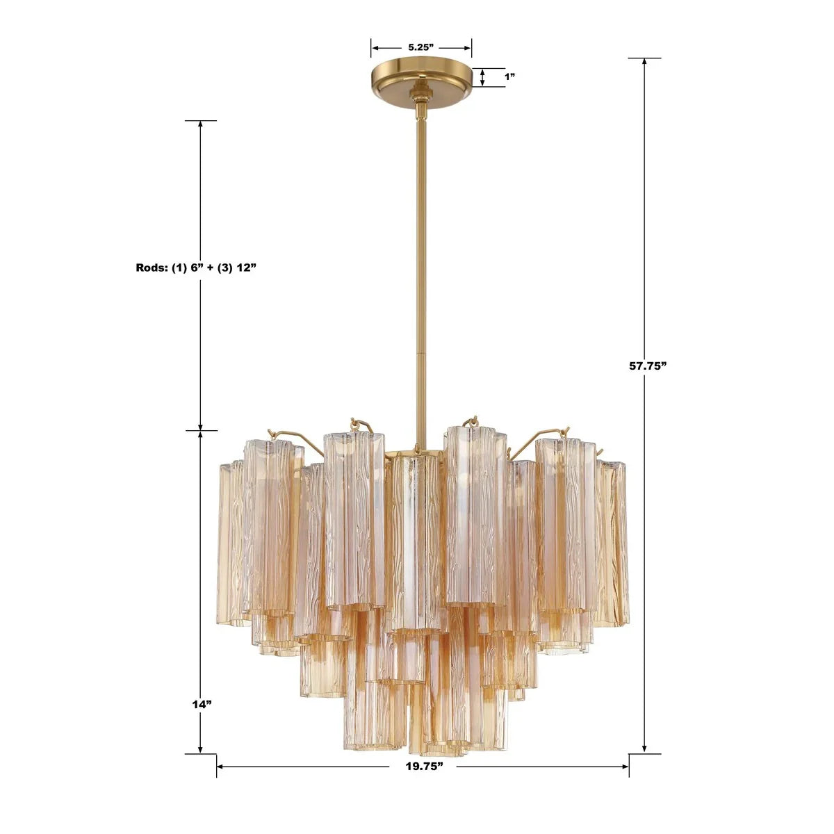 Addis Chandelier 17.8" 19.8" 22" 26.8" 32''D