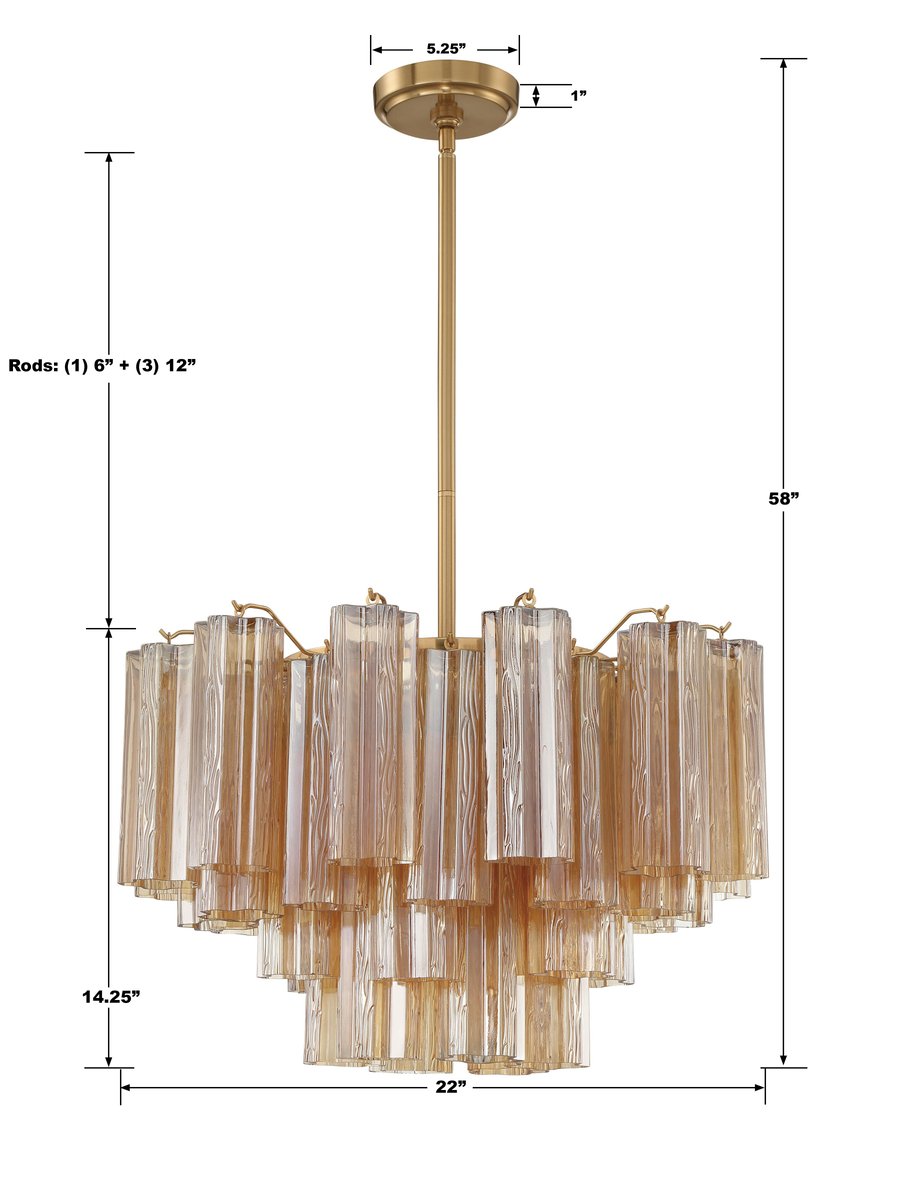 Ddis Chandelier 17.8" 19.8" 22" 26.8" 32''D