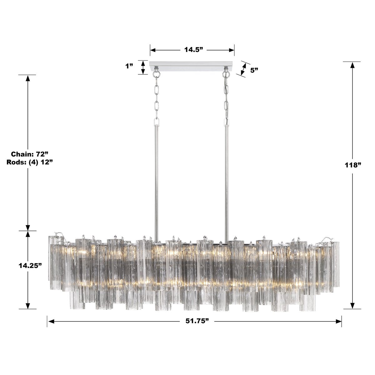 Addis Linear Chandelier 51''