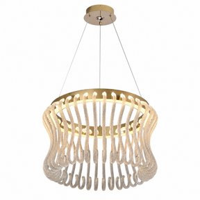 Lennox Glass Round Chandelier 21.6"D - 22" Dia (55 cm)