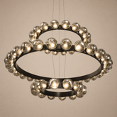 Electroplated Glass Chandelier in matte black