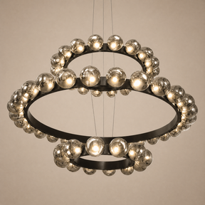 Electroplated Glass Chandelier in matte black