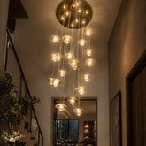Glass Chandelier in gold