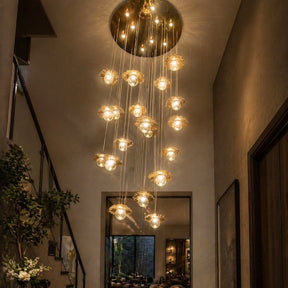 Glass Chandelier in gold