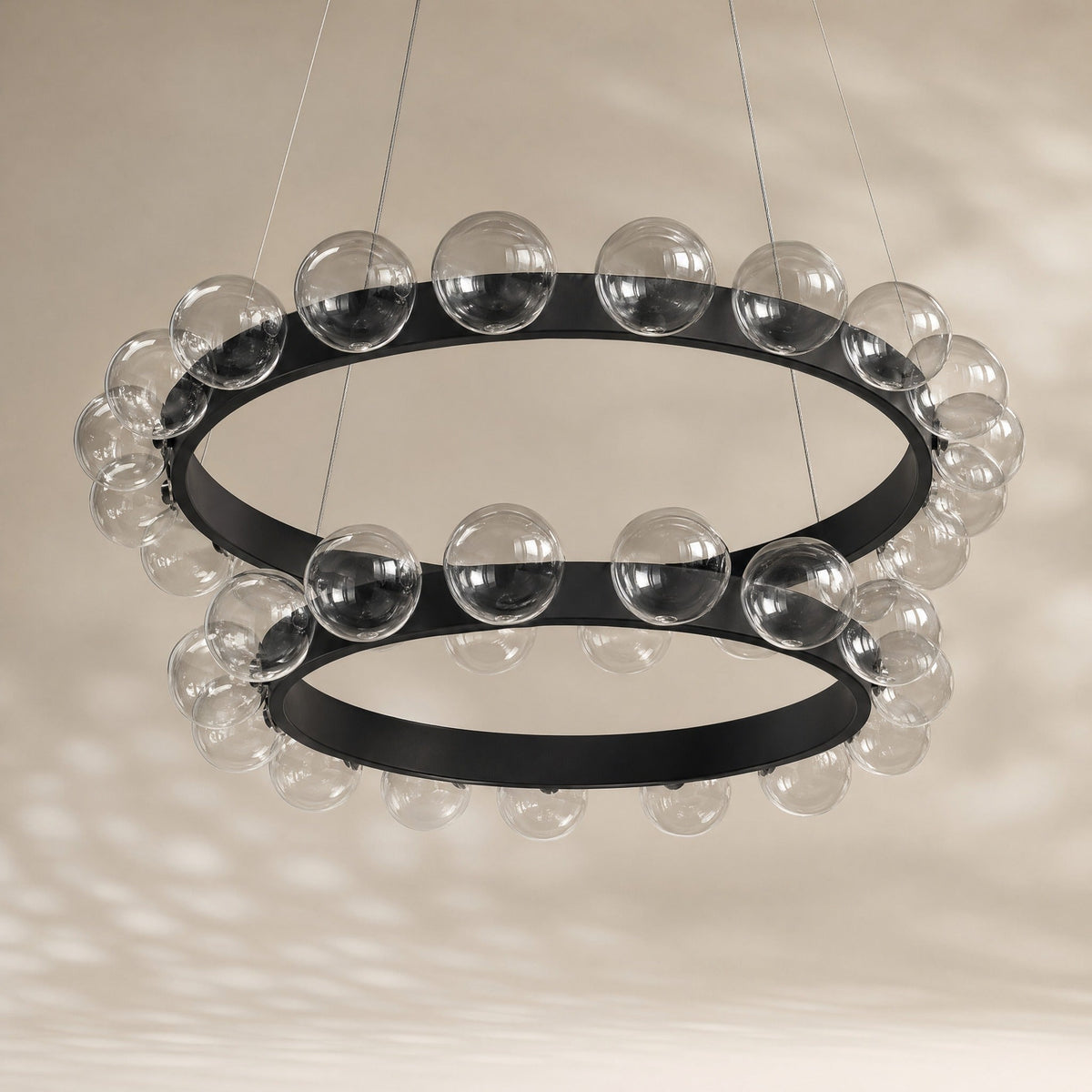 Close-up of electroplated glass