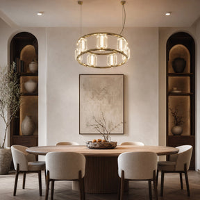 Contemporary Chandelier in a dining room