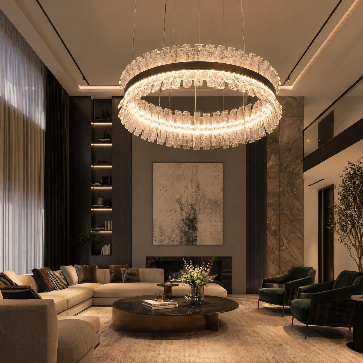 Chandelier For The Dining Room in champagne gold
