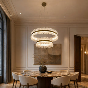 Modern Chandelier in a living room