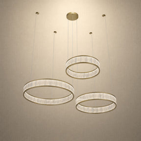 Contemporary Chandelier Dining Room in a living room