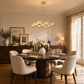 Pendant Light Fixtures Glass in a dining room