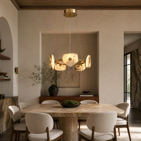 Contemporary Chandelier Dining Room in a dining room