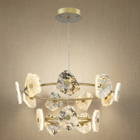 Chandelier In Dining Room in gold