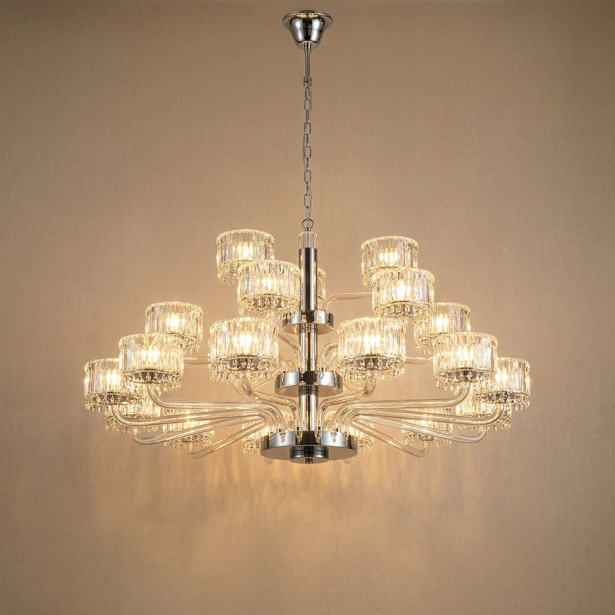Crystal Chandelier in chrome