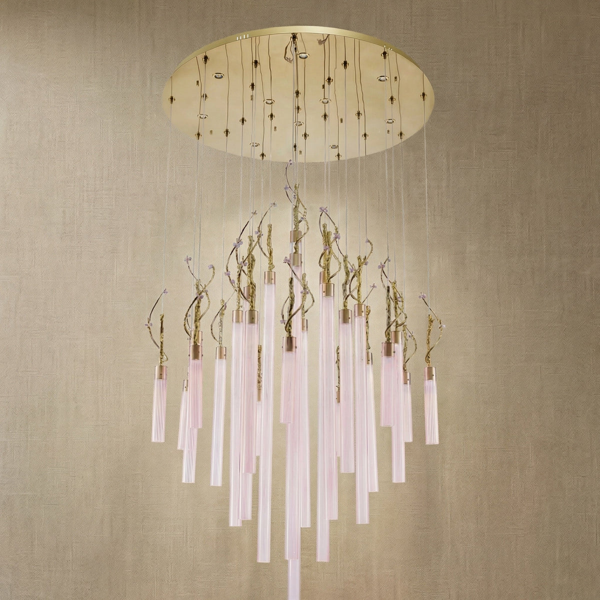 Modern Chandelier in a living room