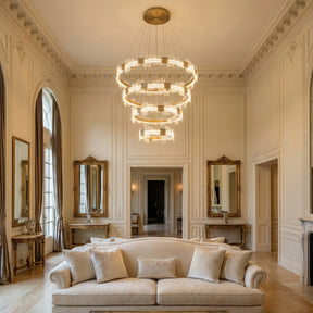 Modern Chandelier in a living room