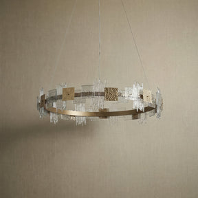 Detail of the aluminum, stainless steel, with champagne gold finish