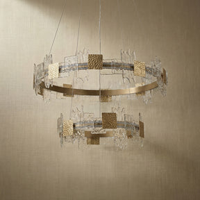 Contemporary Living Room Chandelier in a dining room