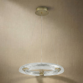 Glass Chandelier in a foyer