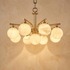 Brass 9-orb 91064 (extra) Alabaster Pendant Light — D720 — mra-brass-9-orb-91064-extra-d720-product