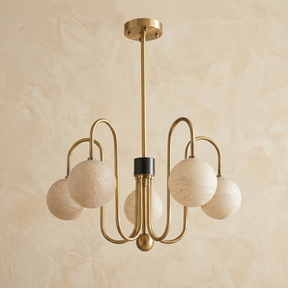 Brass Arc Alabaster Pendant Light — D710 — mra-brass-arc-91058-d710-dark