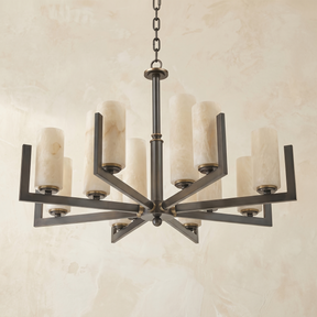 Cylinder 3-arm Alabaster Pendant Light — D640 — mra-cylinder-3-arm-91067-d640-dark