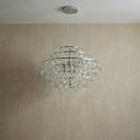 Chrome Pendant Light in a living room