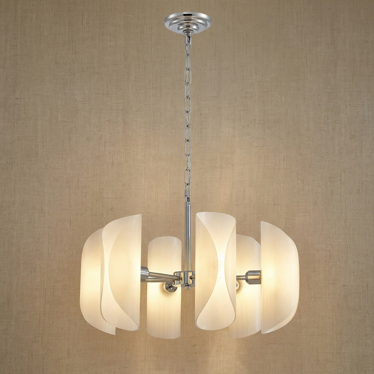 Pendant Light Fixtures Glass in chrome